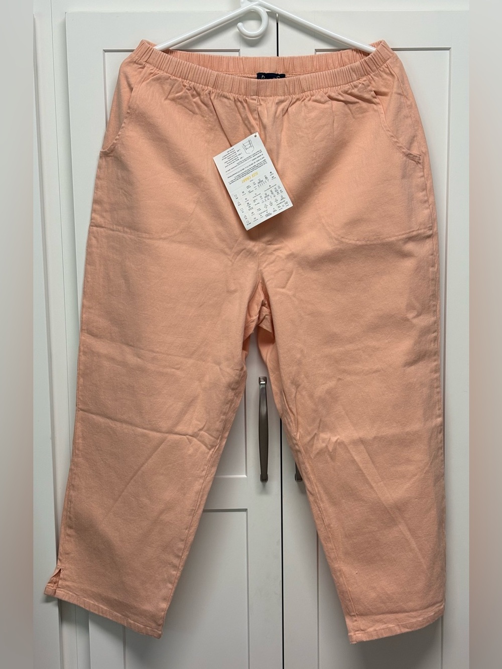 Denim and Co cropped pants size 1X peach